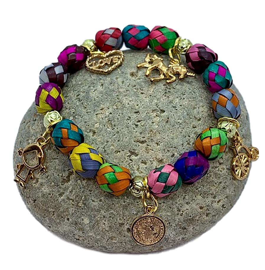 Set De (3) Pulseras Artesanales De Palma (Buena Suerte) 